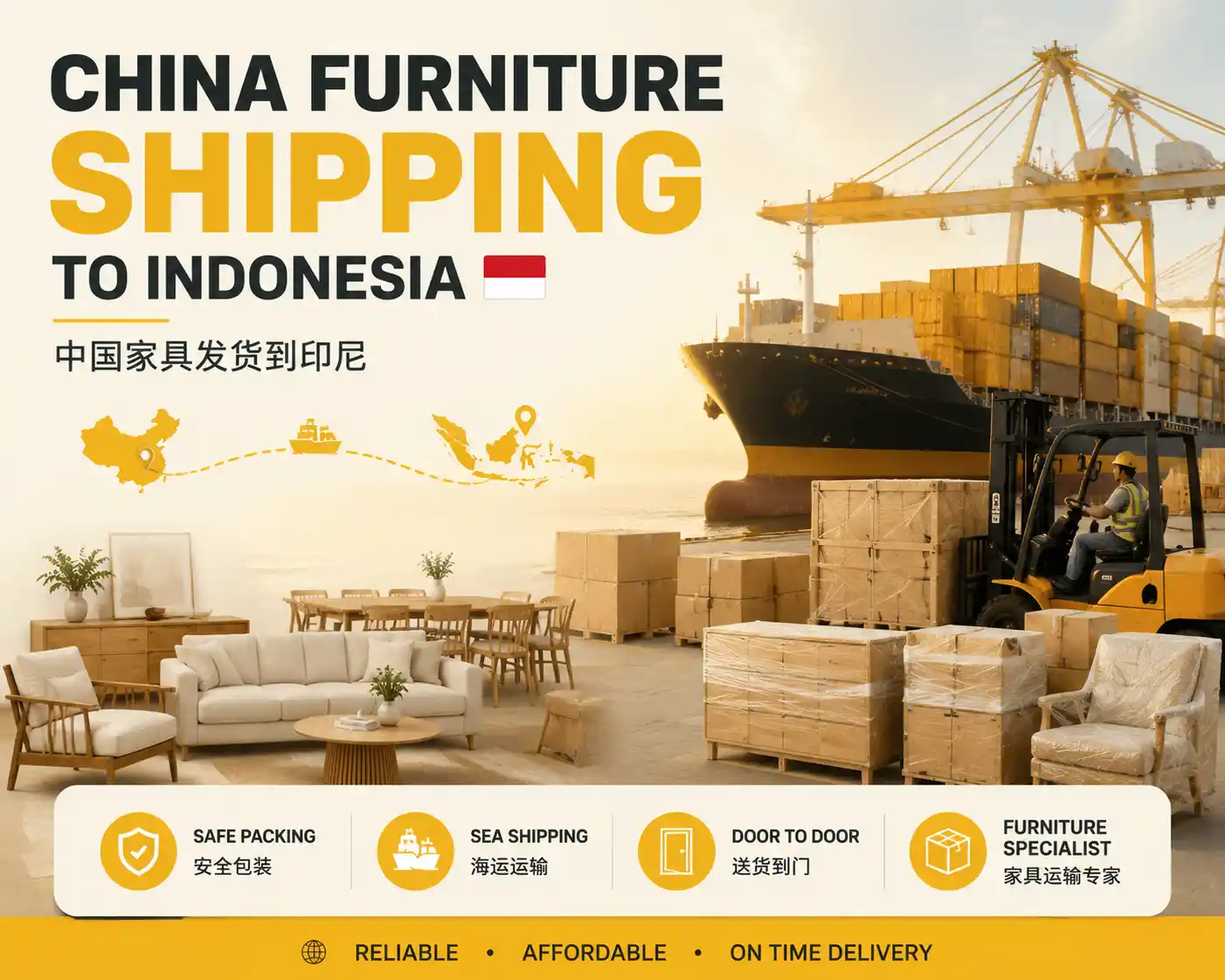 China Furniture Shipping to Indonesia-2026